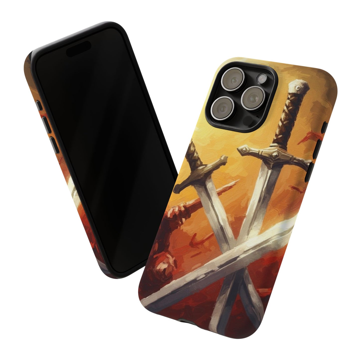 Medieval Crossed Swords Art Tough Phone Case
