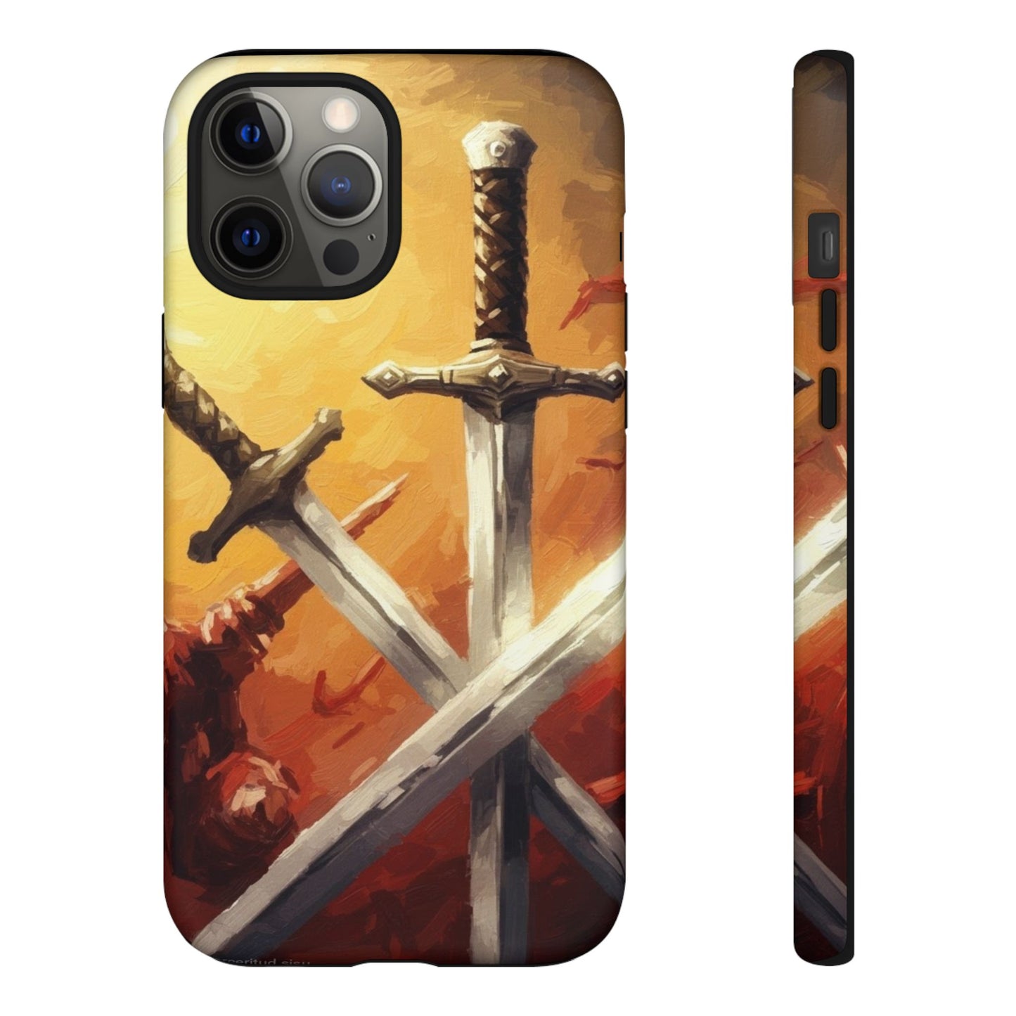 Medieval Crossed Swords Art Tough Phone Case