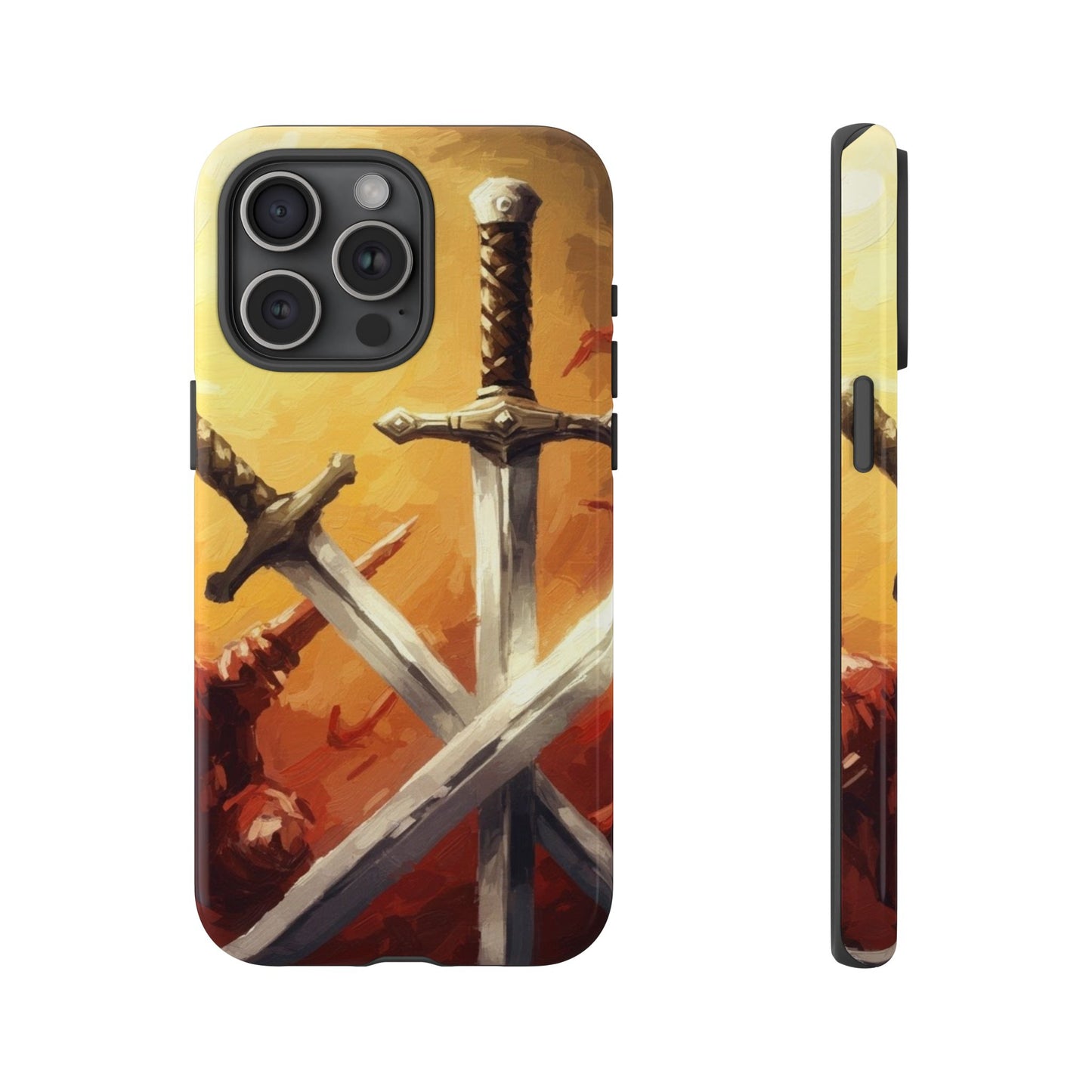 Medieval Crossed Swords Art Tough Phone Case