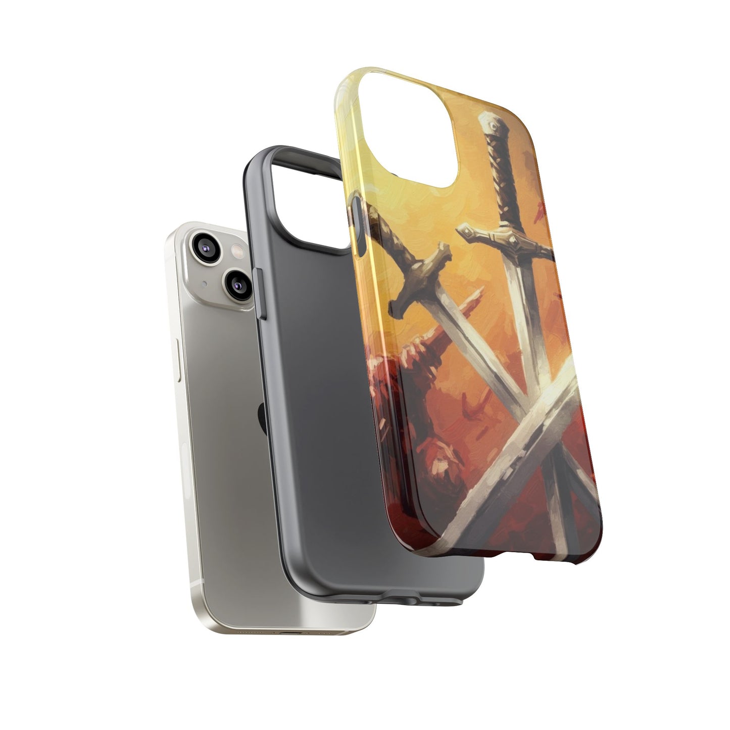 Medieval Crossed Swords Art Tough Phone Case