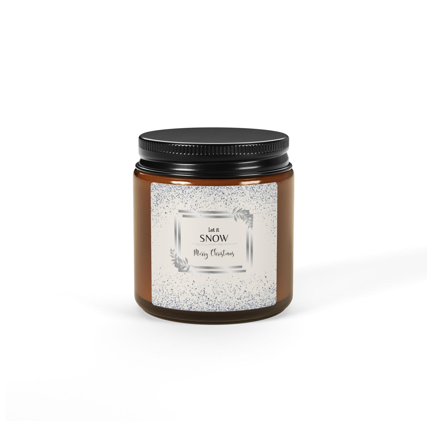 Snowy Christmas Scented Soy Candle — Amber Jar (Multi-Size)
