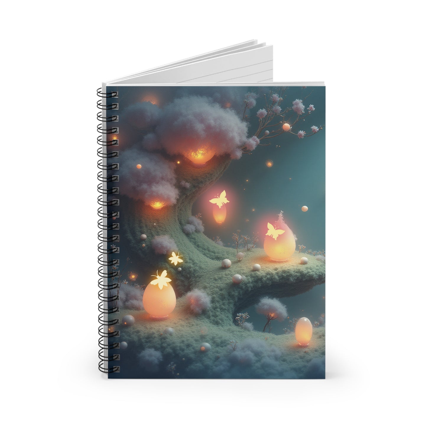 Fantasy Forest with Firefly Lanterns, Ruled Journal