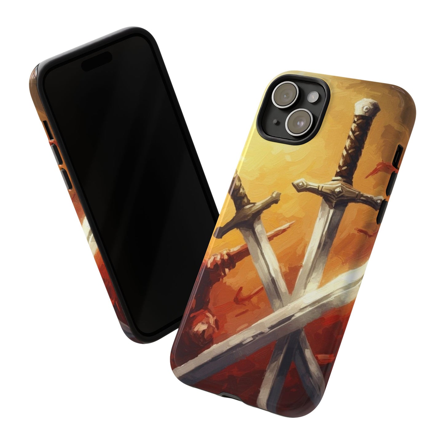 Medieval Crossed Swords Art Tough Phone Case