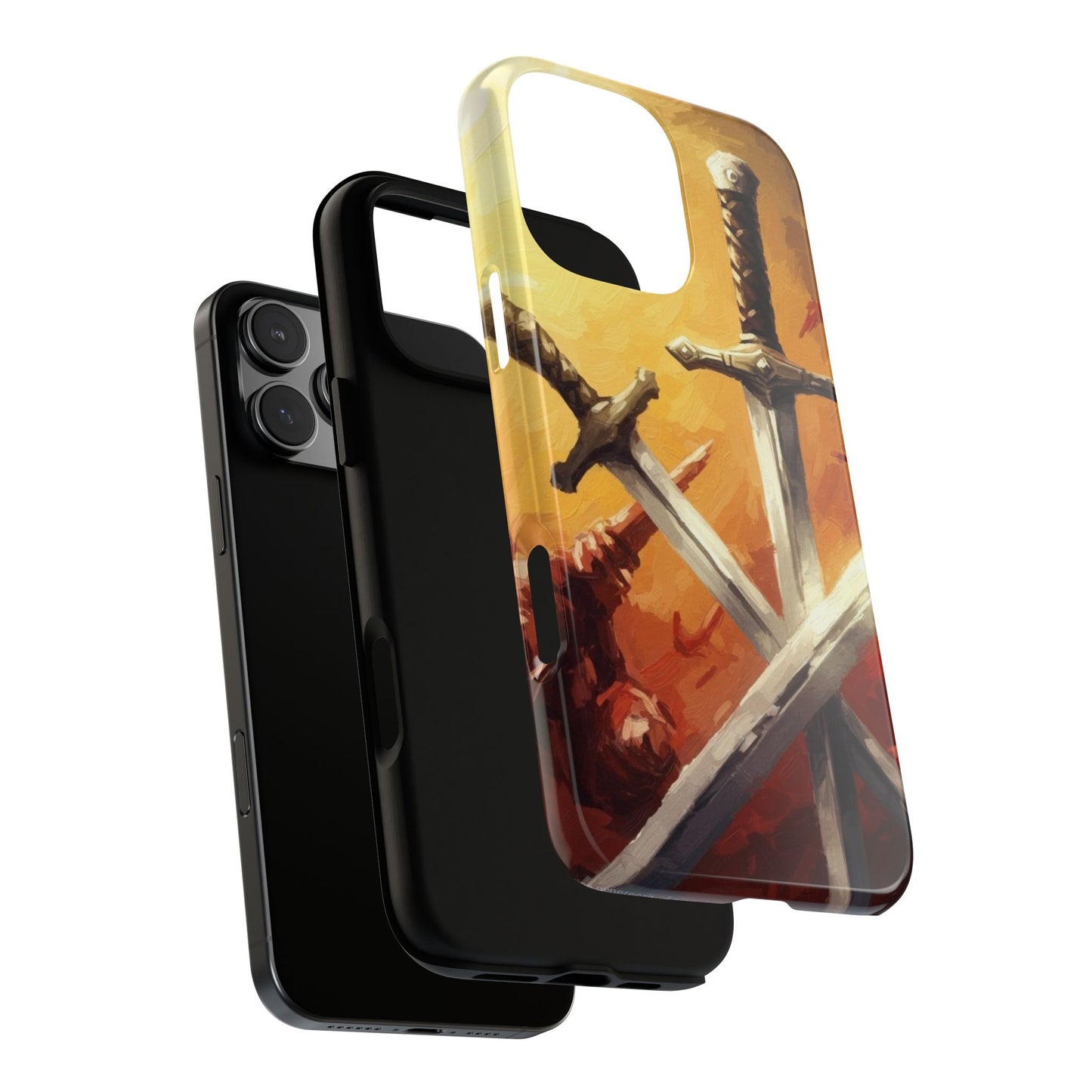 Medieval Crossed Swords Art Tough Phone Case