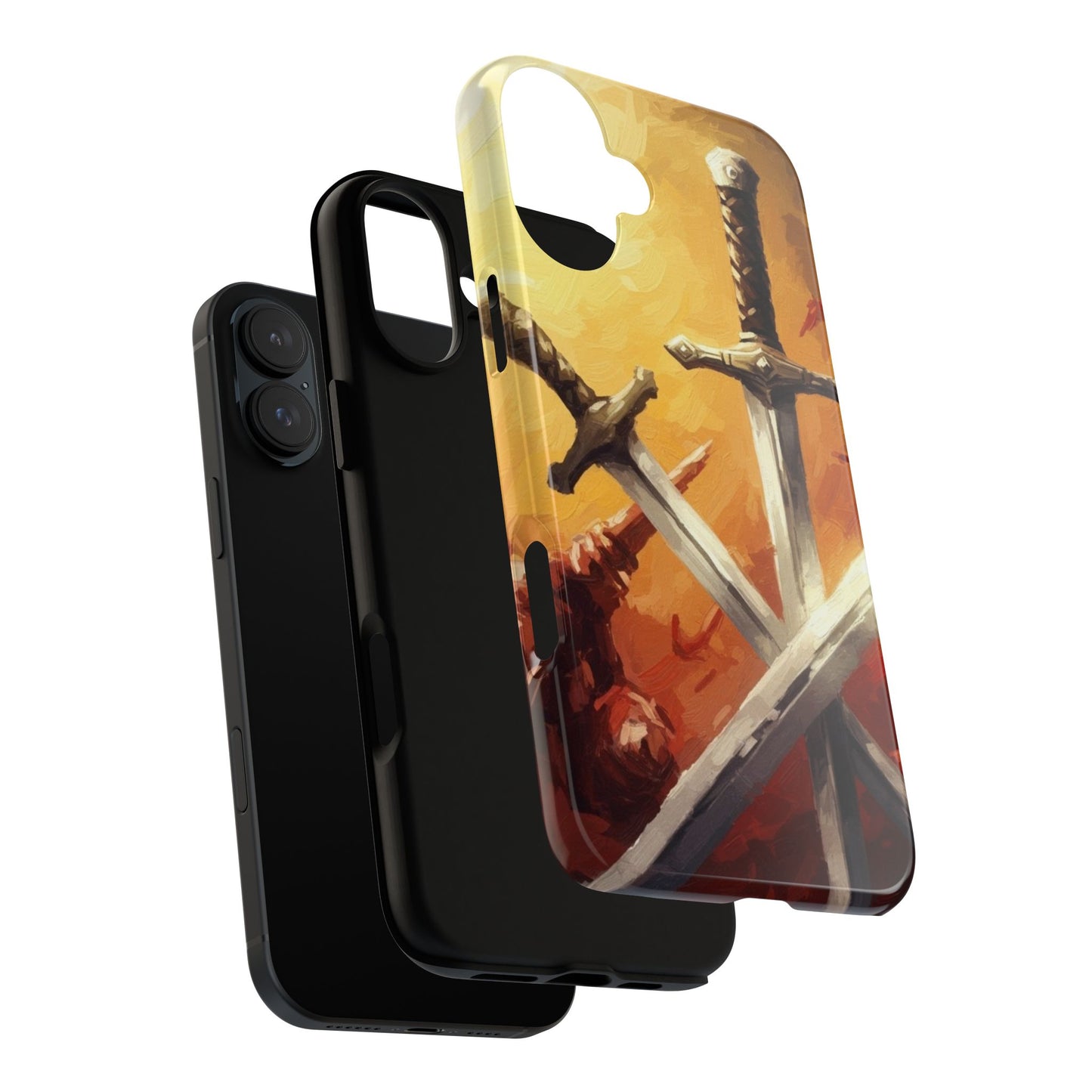 Medieval Crossed Swords Art Tough Phone Case