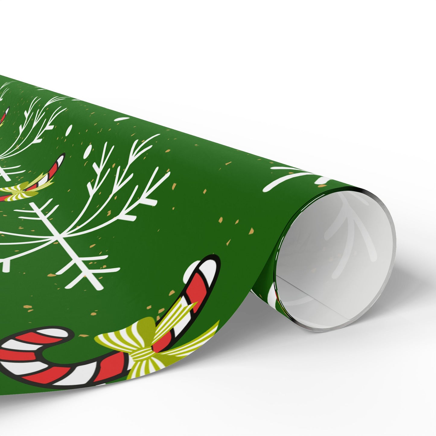 Christmas Candy Cane & Snowflake Wrapping Paper Roll
