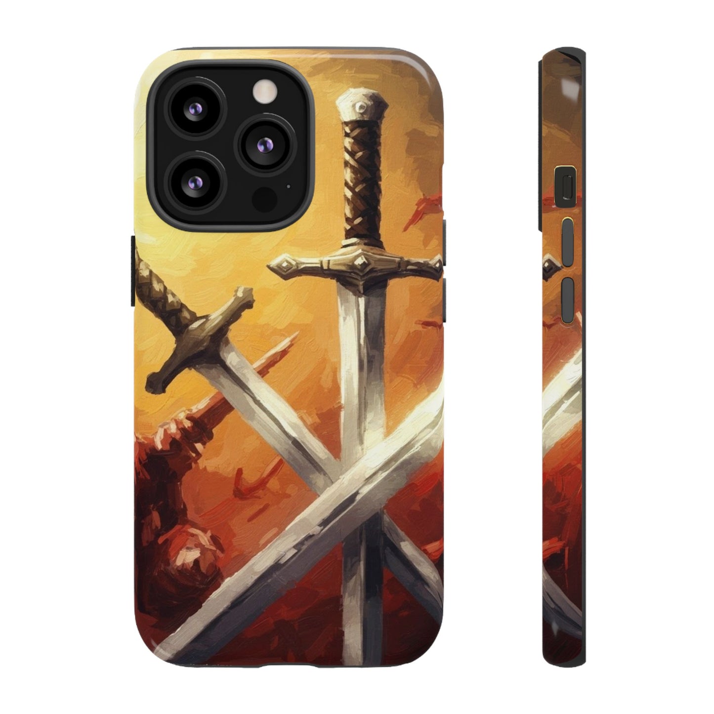 Medieval Crossed Swords Art Tough Phone Case