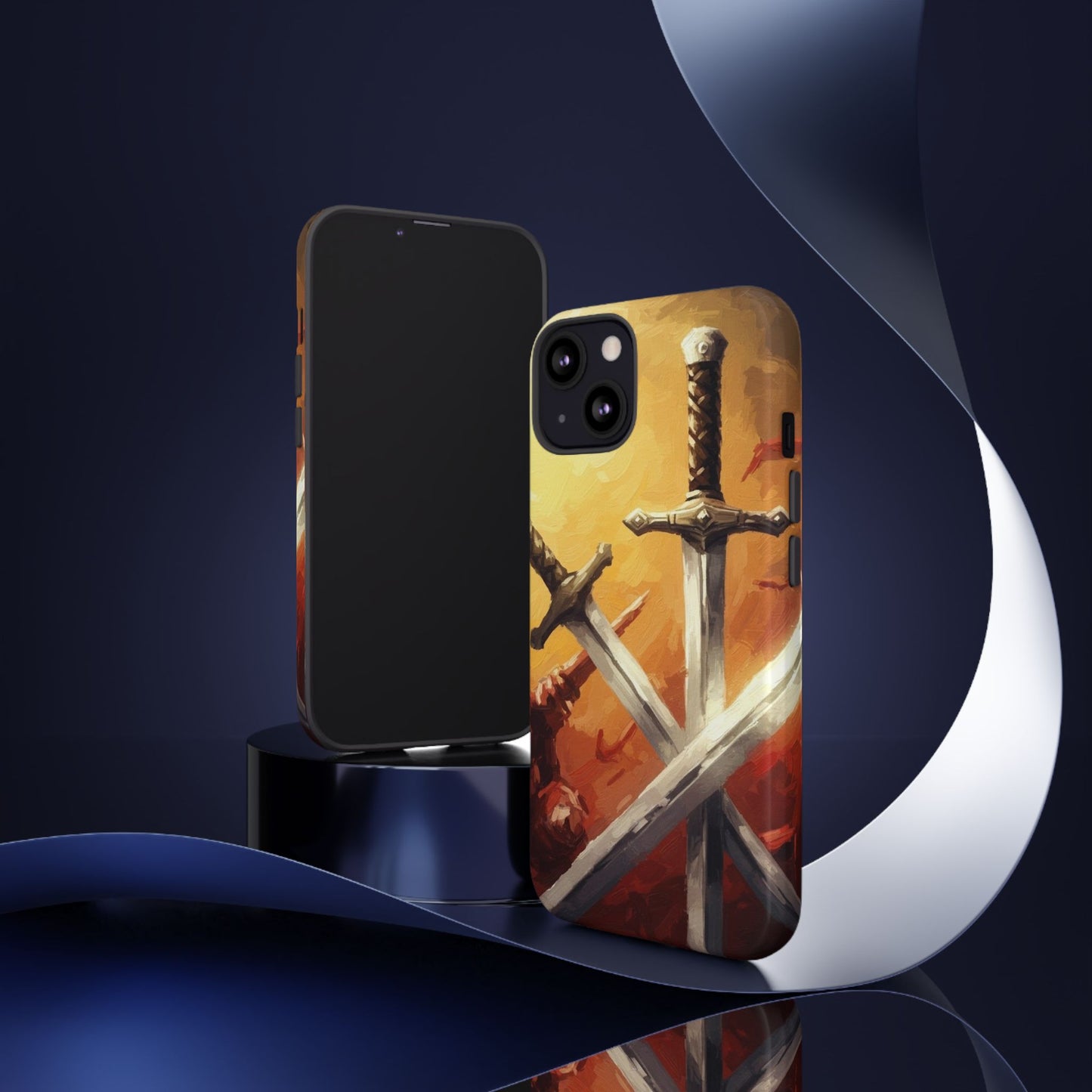 Medieval Crossed Swords Art Tough Phone Case