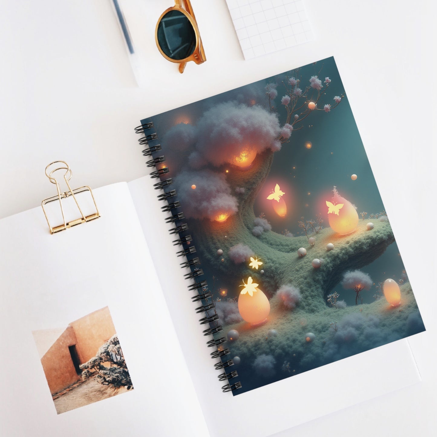 Fantasy Forest with Firefly Lanterns, Ruled Journal