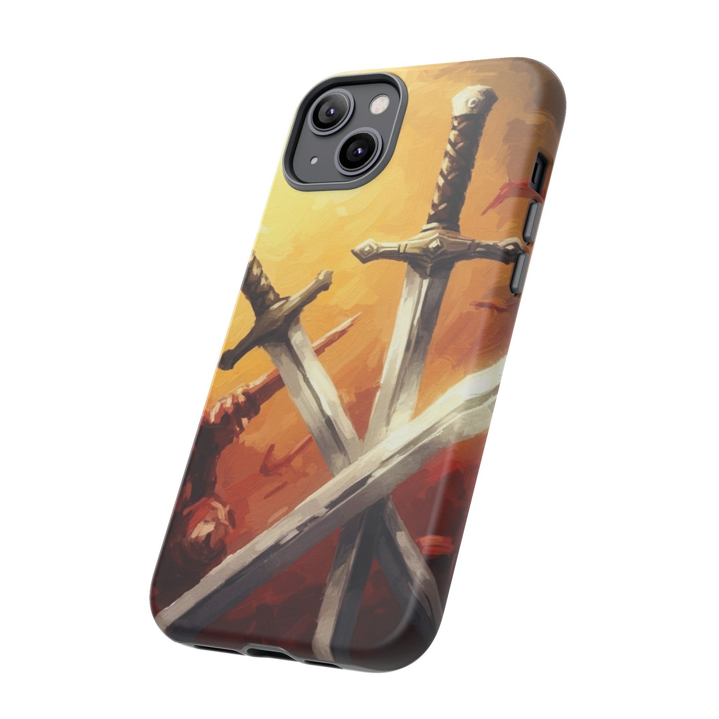Medieval Crossed Swords Art Tough Phone Case