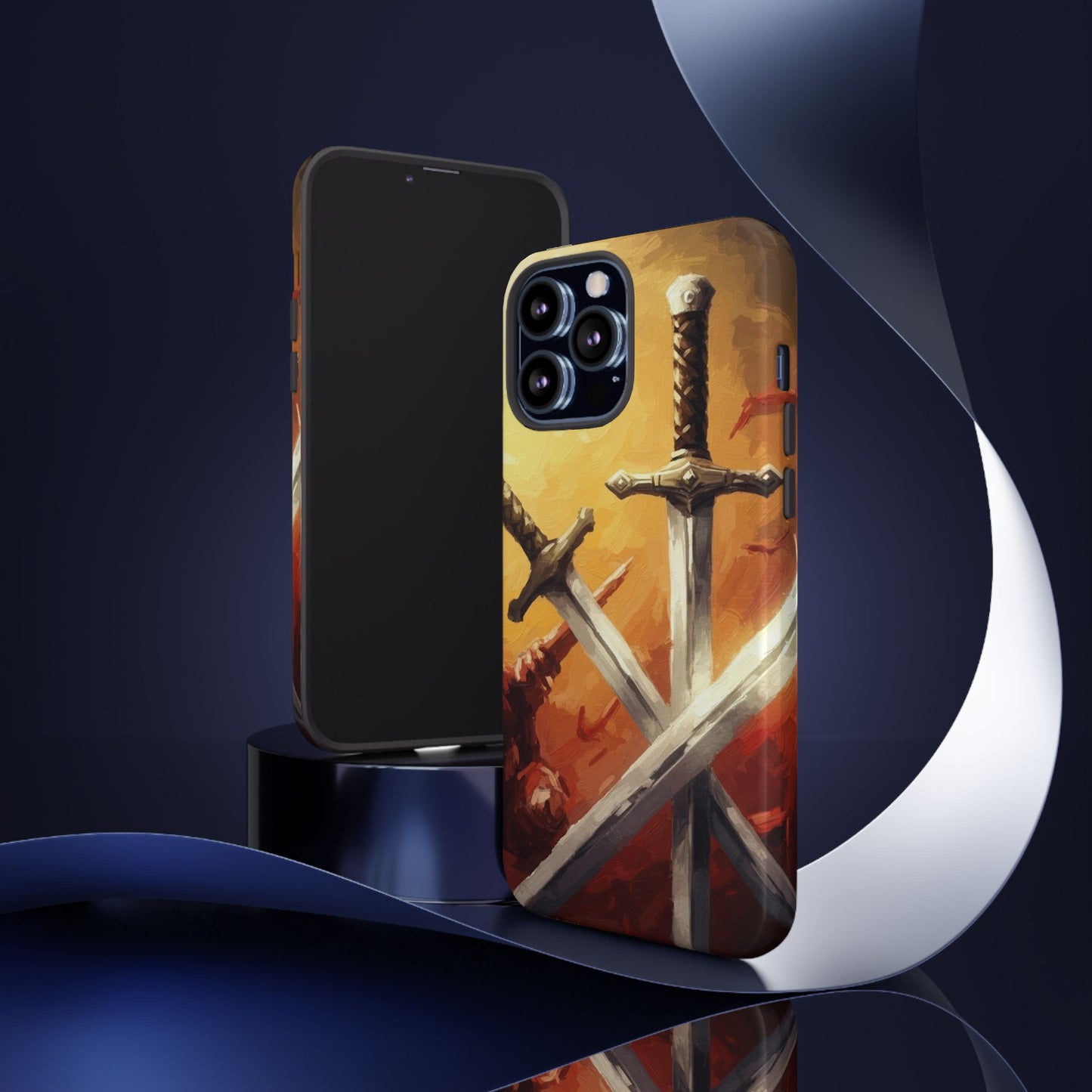 Medieval Crossed Swords Art Tough Phone Case