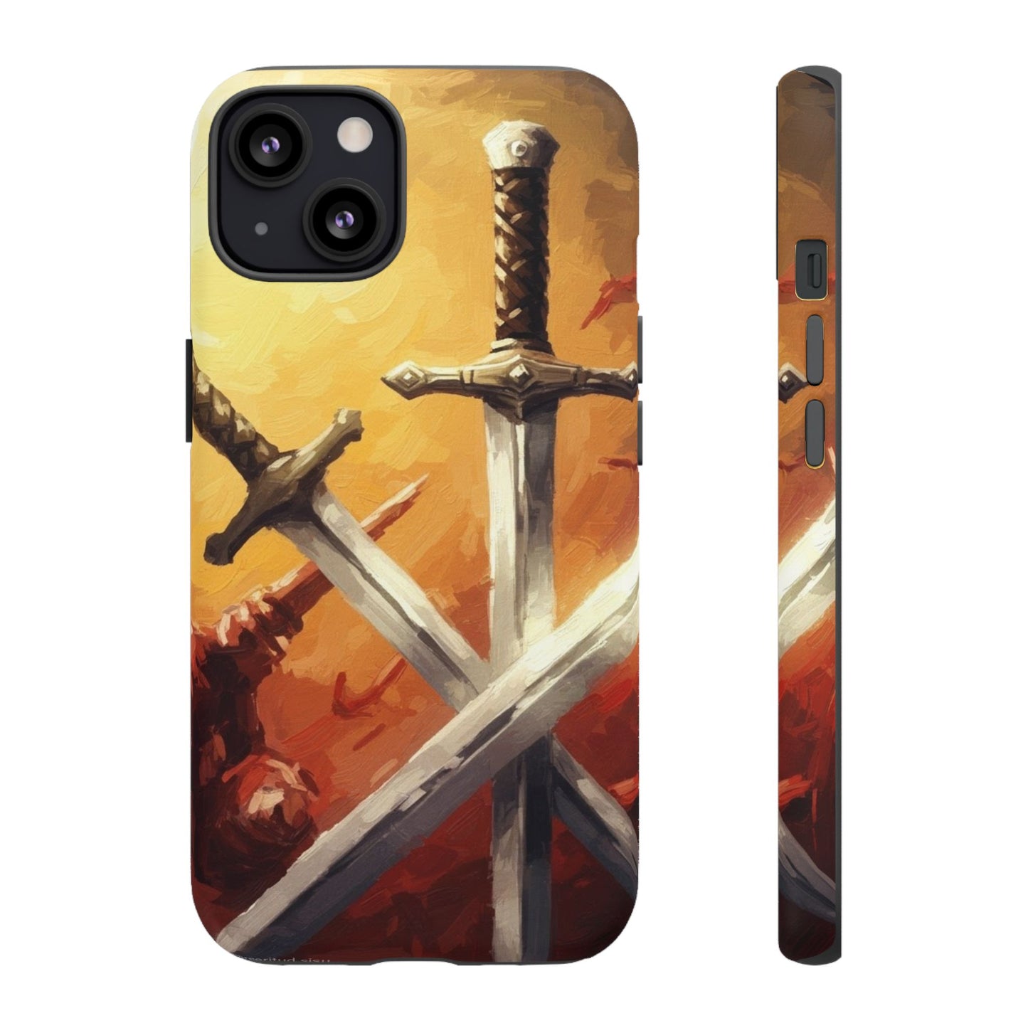 Medieval Crossed Swords Art Tough Phone Case
