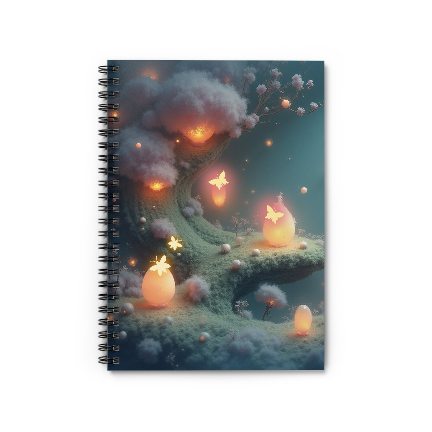 Fantasy Forest with Firefly Lanterns, Ruled Journal