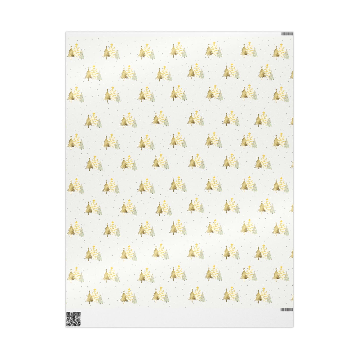 Gold Foil Christmas Tree Wrapping Paper