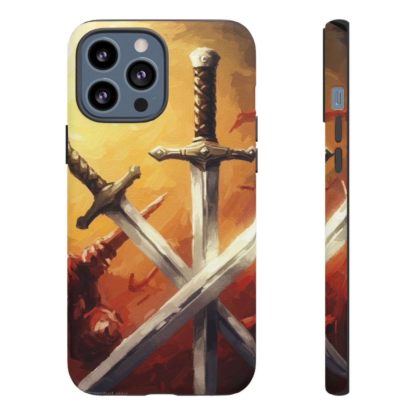 Medieval Crossed Swords Art Tough Phone Case