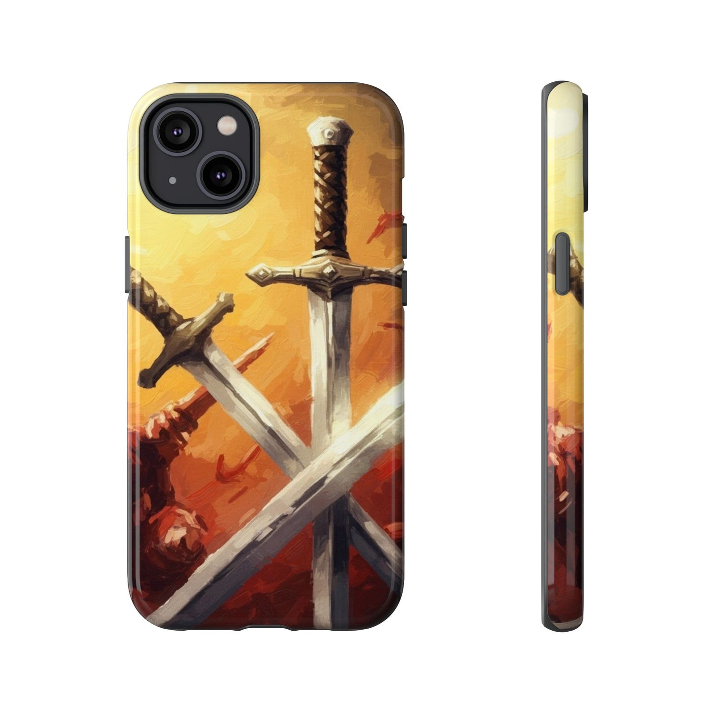 Medieval Crossed Swords Art Tough Phone Case