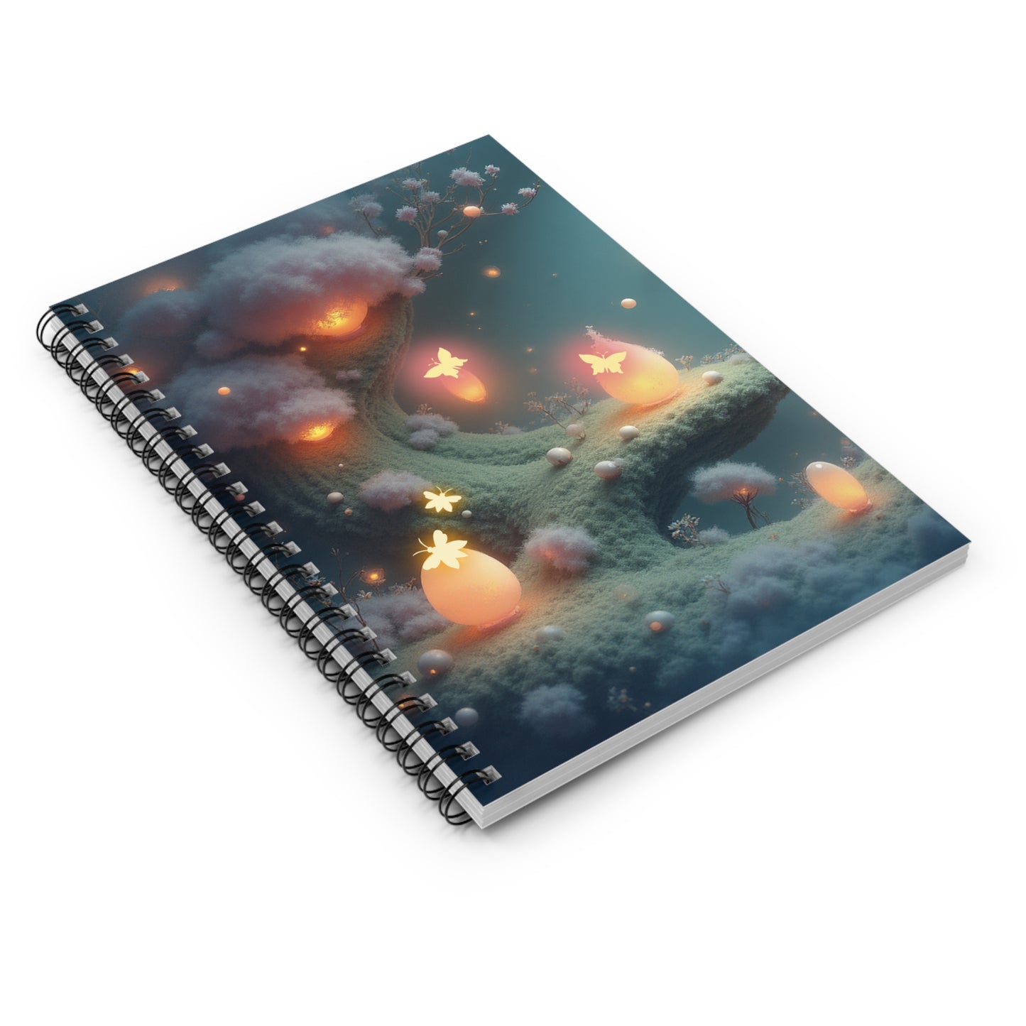 Fantasy Forest with Firefly Lanterns, Ruled Journal