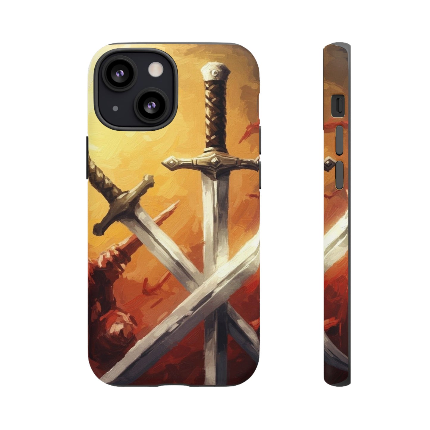 Medieval Crossed Swords Art Tough Phone Case