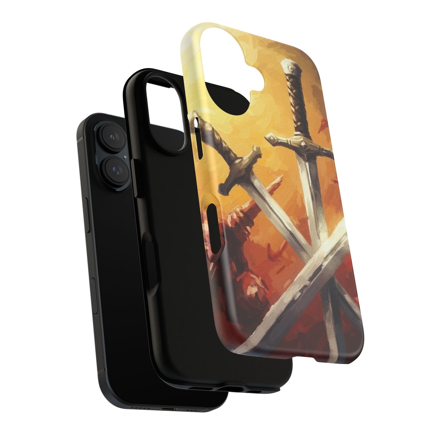 Medieval Crossed Swords Art Tough Phone Case
