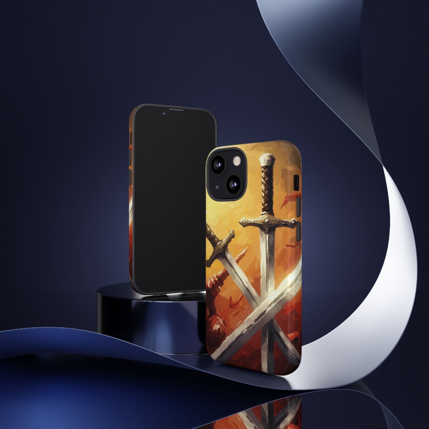 Medieval Crossed Swords Art Tough Phone Case