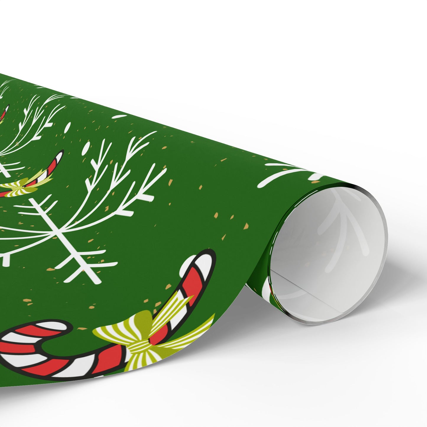Christmas Candy Cane & Snowflake Wrapping Paper Roll