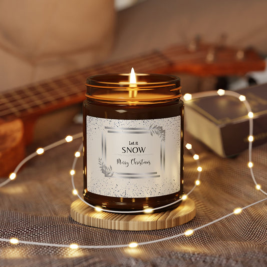 Snowy Christmas Scented Soy Candle — Amber Jar (Multi-Size)