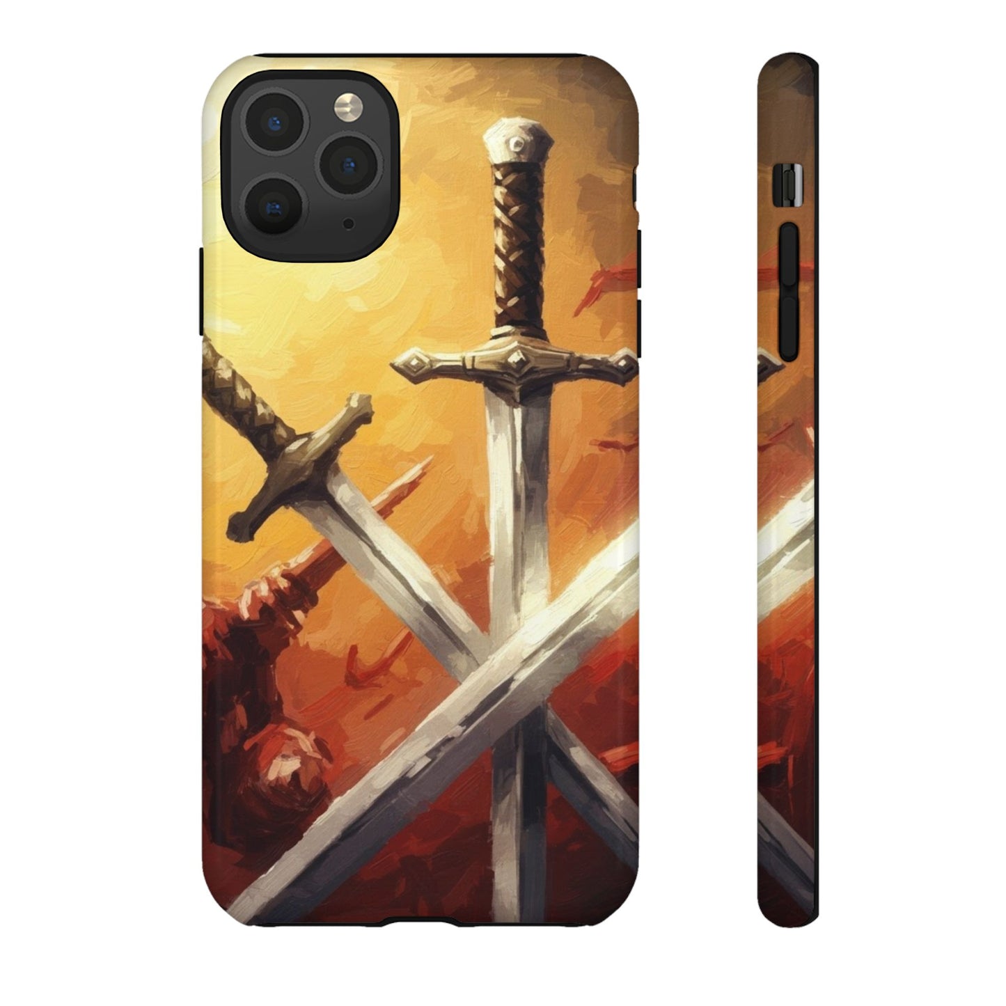 Medieval Crossed Swords Art Tough Phone Case