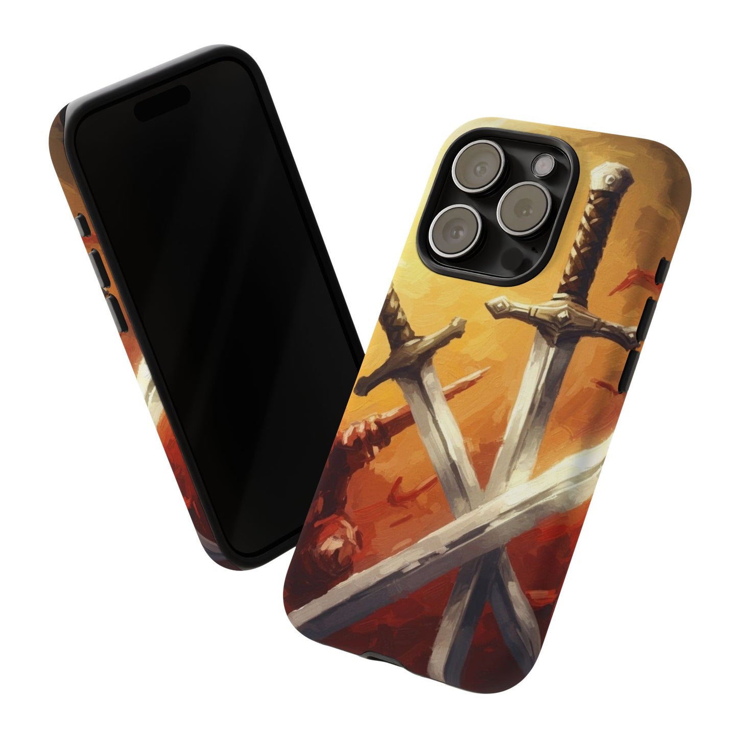 Medieval Crossed Swords Art Tough Phone Case